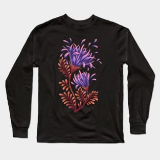 Daisies - Purple Long Sleeve T-Shirt